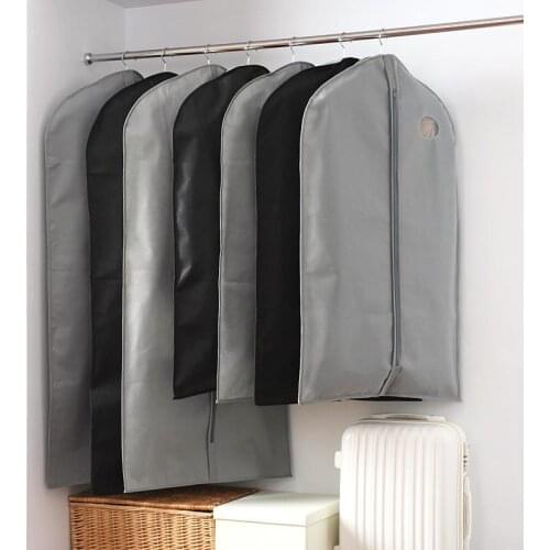 Portable Dustproof Clothing Cover for Protecting Dress Coat Suit Garment Dust Covers Bag Wardrobe Hanging Storage Non-woven Bags