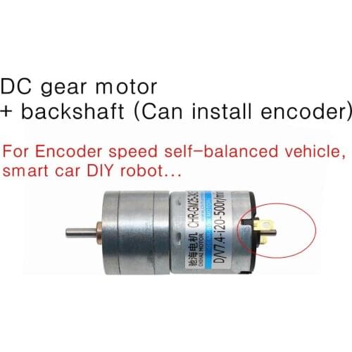 DC gear motor with backshaft (Can install encoder),For Encoder speed self-balanced vehicle,smart car DIY