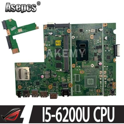 For Asus X541UA X541UAK X541UVK X541UJ X541UV X541U F541U R541U Motherboard laptop Motherboard W/ 8GB RAM I5-6200U Free Board