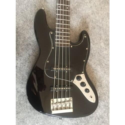 Electric bass / Black Poplar bass 5 Strings / high quality bass / customizable Chinese electric guitar