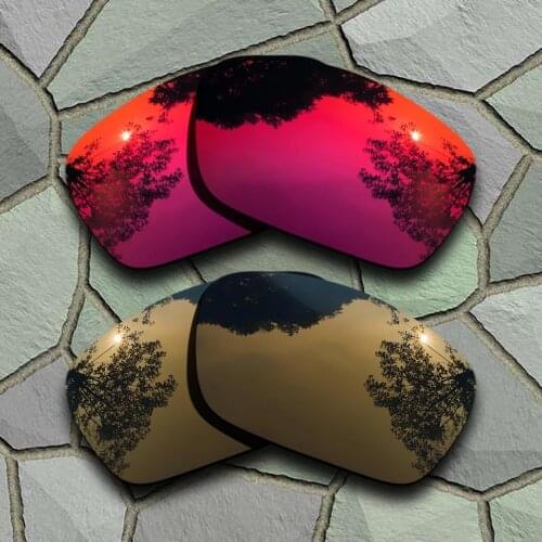 Violet Red&Bronze Copper Sunglasses Polarized Replacement Lenses for Oakley Fuel Cell