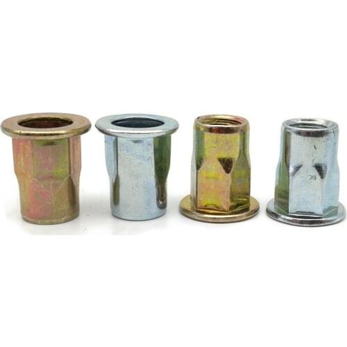 Carbon steel Flat head Hex rivet nut M4 M5 M6 M8 M10 Zinc plated