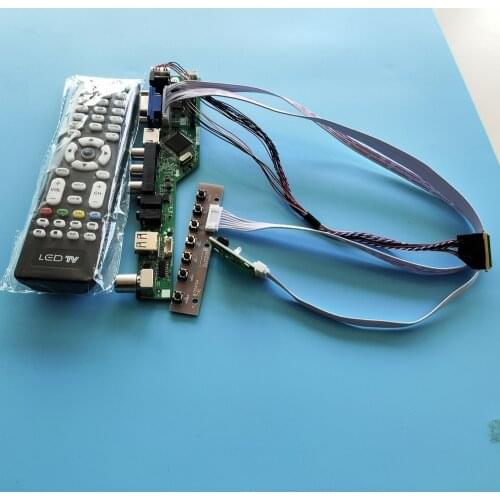 Kit for LP173WD1(TL)(C2) LCD LED 40pin LVDS Panel Screen 17.3" USB HDMI TV AV VGA remote Controller driver board 1600X900