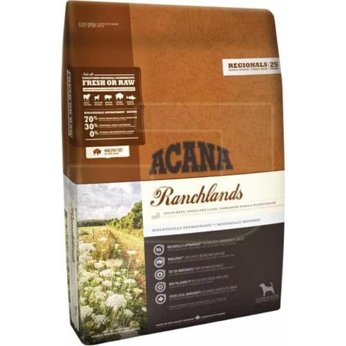 Acana Ranchlands Dog Food 2 Kg Healthy Growth Feeding Pet Food