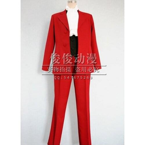 2016 Anime Phoenix Wright 5 Ace Attorney Miles Edgeworth Cosplay Costume