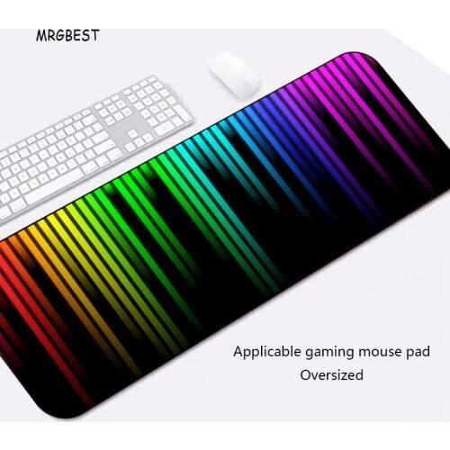 MRGBEST Big Mouse Pad XXL Locking Edge with Creative Colorful Picture Thermal Transfer Speed-control Desk Mat for Gaming