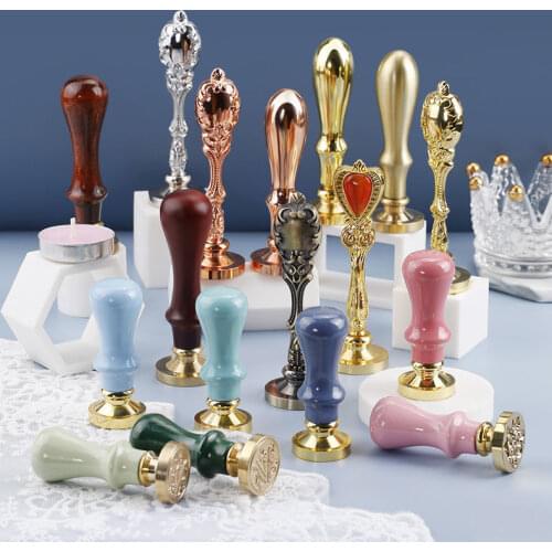 European-style retro metal the handle used to make lacquer sealing wax Lacquer wax seal accessories kits