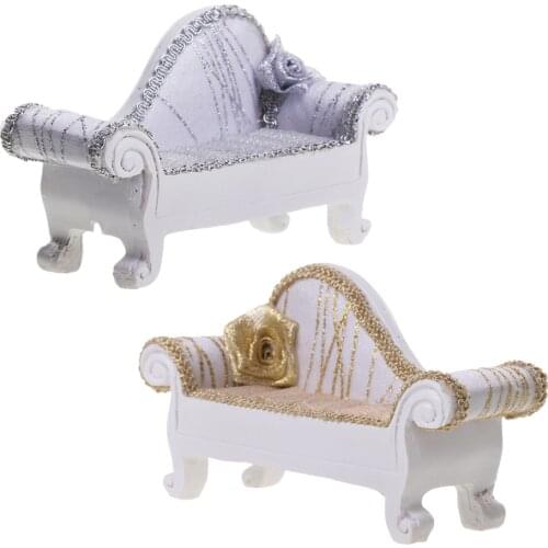 Cute Delicate Mini Sofa Jewelry Rack Ring Earring Stand Organizer Holder Display