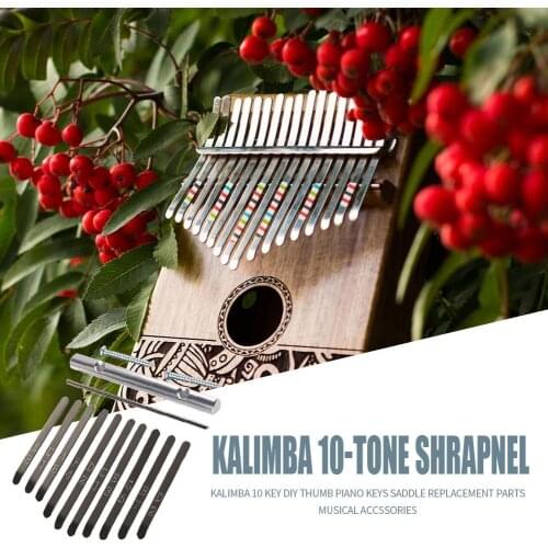 Thumb Piano Bridge Saddle 10 Keys Set Kit for Kalimba DIY Replacement Parts Percussion Instruments Musical Accssories