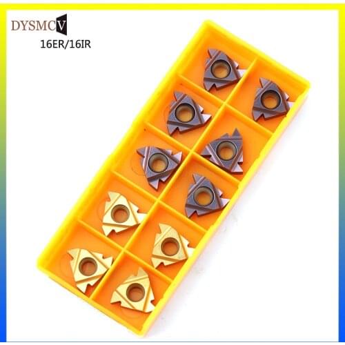 10pcs Carbide thread insert 16IR 16ER AG60 VP15TF / US735/UE6020 thread lathe tool turning blade turning tool