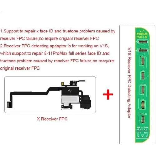 JC V1S Earpiece Repair Board Ear Speaker Flex Cable For iP8 Plus X Xs Xr 11 Pro Max Face ID Orignal Color Repair No Ori Screen