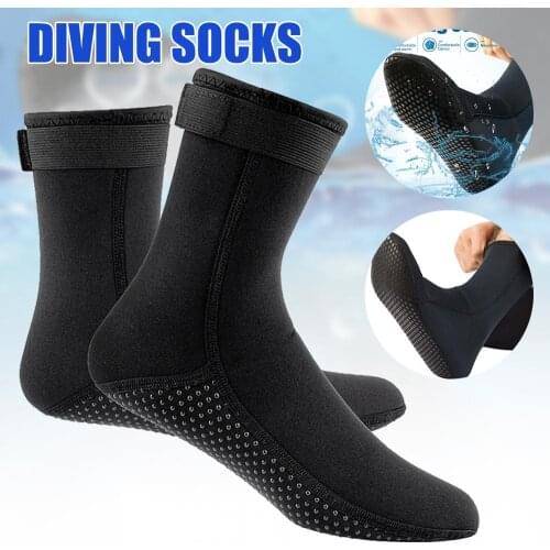 NEW 3MM 1 Pair Neoprene Diving Socks Beach Swimming Water Sport Anti Slip Shoes Swim Surfing Diving Surfing Socks for Snorkling