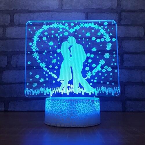 Wholesale Creative Gift Table Lamps For Living Room Custom Electric Touch Remote Control Bedside 3d Small Night Lamp