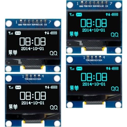 RoHS 1.3 inch OLED module white/blue SPI/IIC I2C Communicate color 128X64 1.3 inch OLED LCD LED Display Module 1.3" OLED module