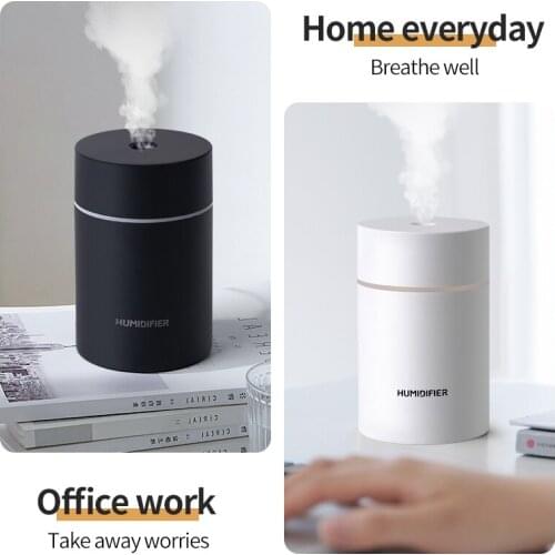 Portable Mini Car Air Humidifier 300ML Air Humidifier Soft Light Humidifiers For Kid Women Baby Bedroom Student Home Electronic