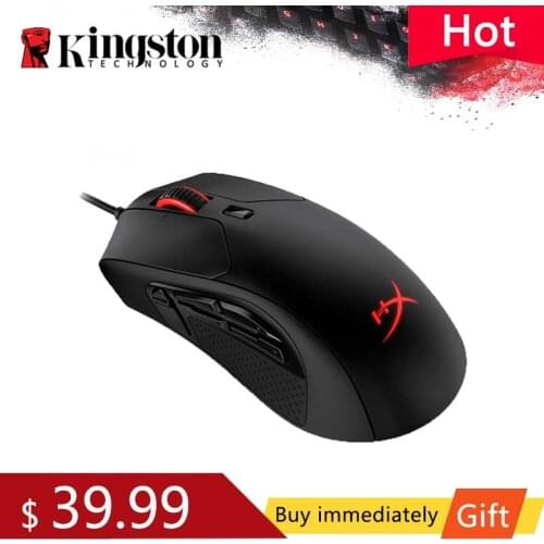 Kingston wired mouse HyperX Pulsefire Raid RGB Pixart E-sports mouse with native DPI up to 16000 Gaming Mouse 3389 sensor