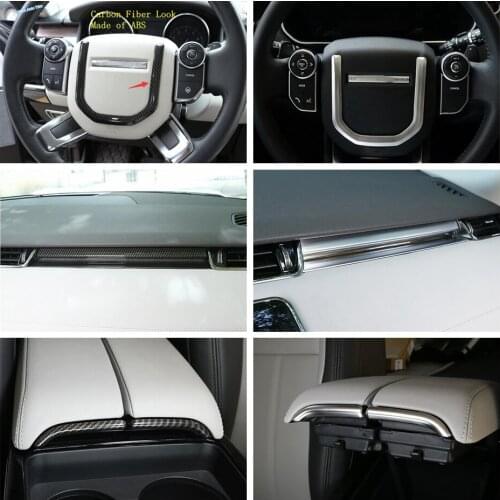 Lapetus Steering Wheel Gear Shift / Armrest Storage Strip Panel Cover Trim For Range Rover Evoque L551 2020 2021 Carbon / Matte