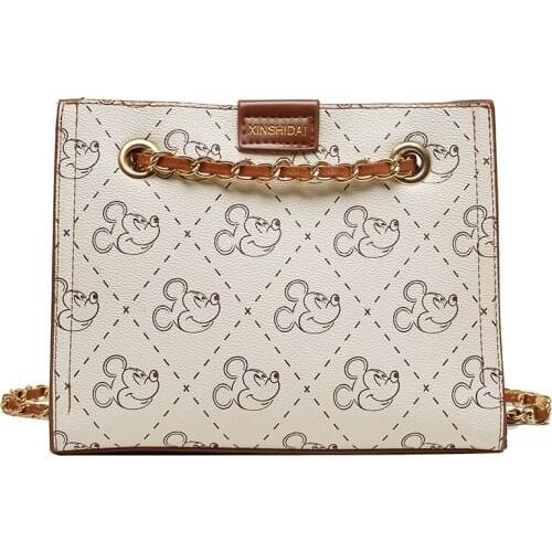 Disney cartoon PU Mickey mouse shoulder bag cartoon Minnie messenger bag chain handbag