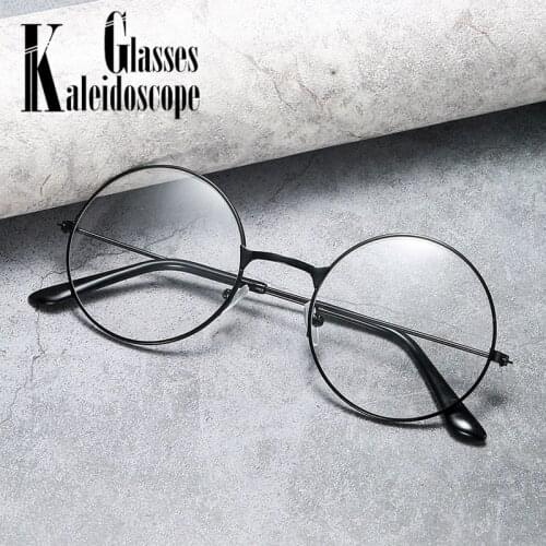 Vintage Transparent Round Glasses Frames Women Men Brand Metal Clear Lens Eyeglasses Myopia Optical Spectacles Compuer Eyewear