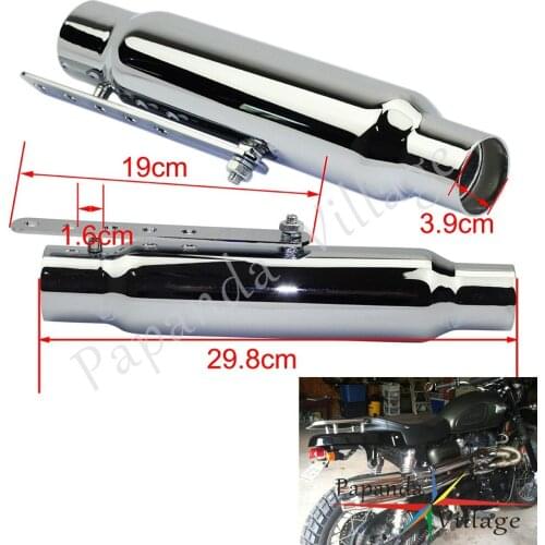 1-1/2" 1-3/4" Pipe Universal 12" Motorcycle Exhaust Muffler Antiqued Vintage Exhaust Pipe For Harley Cafe Racer Bobber Chopper