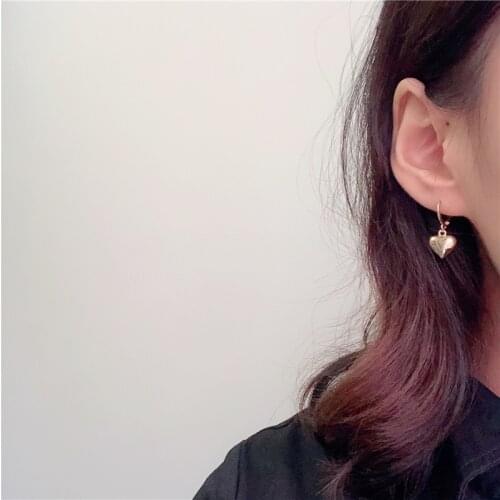 YWZIXLN Fashion Bohemian Earrings Alloy Heart Drop Earring Gold Color Mascot Ornaments For Women Accessories Wholesale E0136