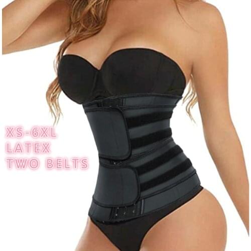 9 Steel Bone Women Underbust Slimming Latex Double Waist Cincher Belts Corset Hourglass Body Shaper Long Torso Weight Loss Sport