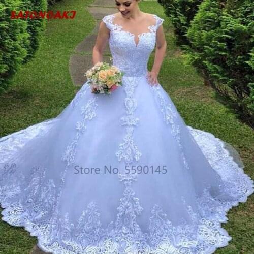 2020 Romantic Ball Gown Wedding Dress Lace Appliques Vintage Floor Length Princesa Bridal Vestido De Novia Mariage Undefined