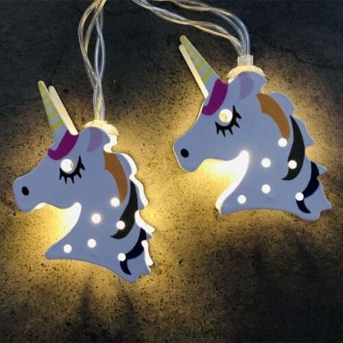 1.5M 10 LED Fairy Light Unicorn String Lights for Home Decor LED Garland Christmas Birthday Party Decorations Unicorn Light