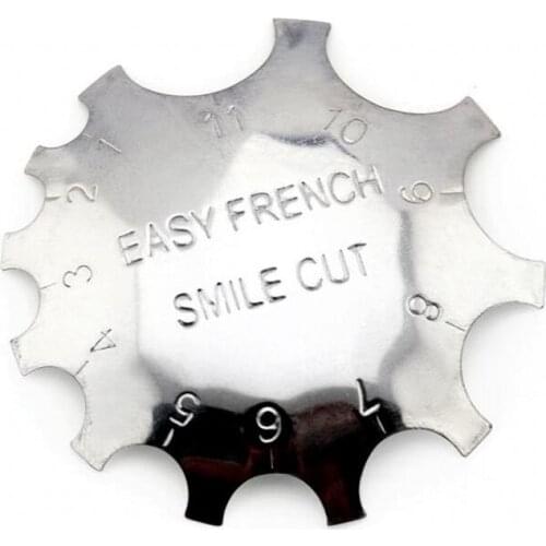 1Pc Easy French Line Edge Nail Cutter Stencil Tool Smile Shape Trimmer Clipper Styling Forms Manicure Nail Art Tools TMB01