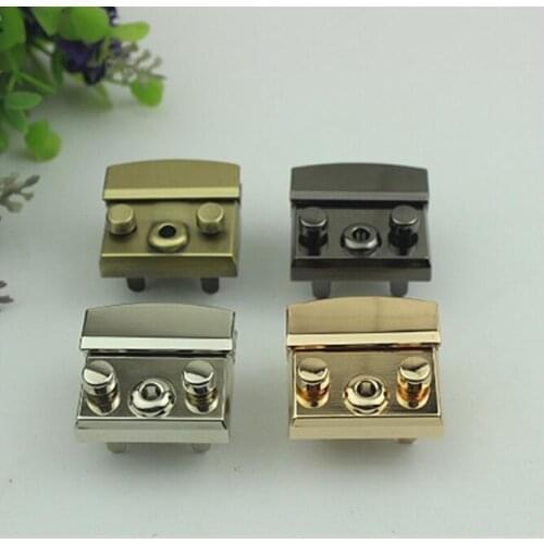 10 Pieces/lot) Wholesale Luggage Hardware Die-casting High-grade Electroplating Diy Handbags Twist Lock Hardware Accessories