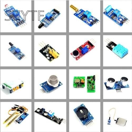 16pcs the sensor module package 16 kinds of sensor for Raspberry Pi 3&Raspberry Pi 2 Model B