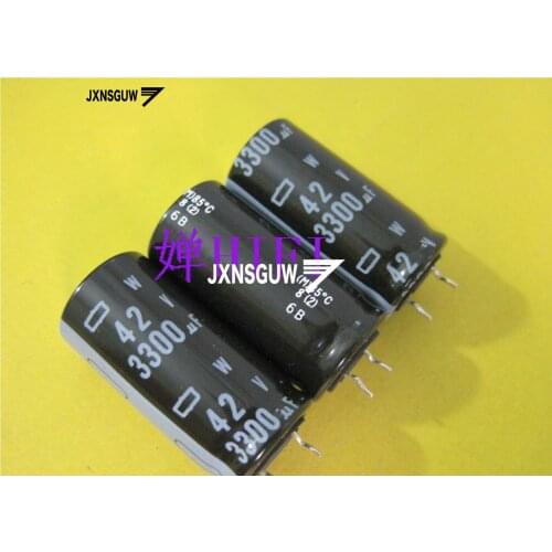 20PCS NIPPON W 42V3300UF 18X35MM NCC electrolytic capacitor 3300UF/42V CHEMI-CON 85degrees 3300uF 42V