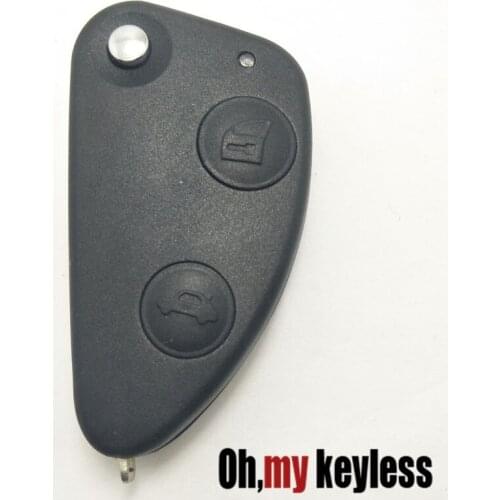 5pcs/lot flip key case for alfa romeo 2 button folding remote control key shell romeo key cover fob