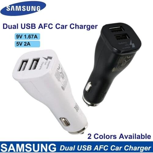 Samsung 9V1.67A Car Charger 5V2A Dual USB Fast Car Cigeratte Adapter Fsat Cable For Samsung Galaxy S20 S10 S9 S8 Note 10Plus 30W