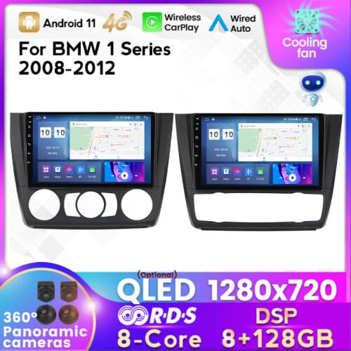 Android 10 4G LTE 2 Din Car Multimedia radio For BMW E87 1 Series 1 E88 E82 E81 I20 Navigation Stereo Steel wheel control BT