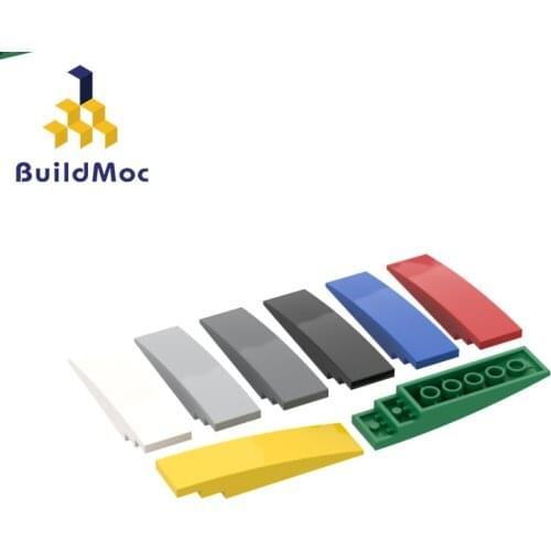 BuildMOC 42918 Arc bevel 8 x 2 For Building Blocks Parts DIY Construction Educational Creative gift