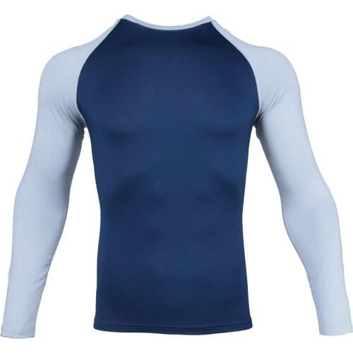 Quick-Drying Rashguard for Men Compression Shirt Fitness Long Sleeves Running Gym T Shirt Sport Football Training Tights