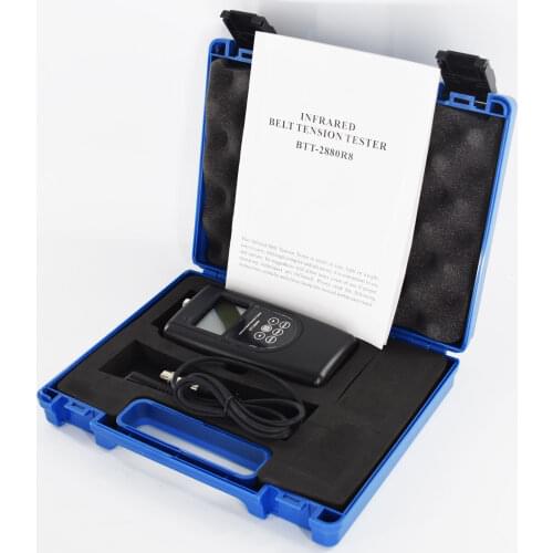 Digital Infrared Belt Tension Tester BTT-2880R8 with integrated sensor and the split sensor selectable