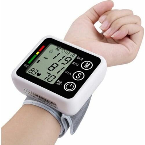Digital LCD Wrist Blood Pressure Monitor Automatic sphygmomanometer Tonometer wrist Blood Pressure Mete Tonometer