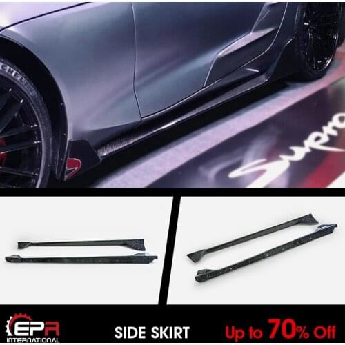 For 2019+ Toyota Supra A90 T Type Forged Carbon Look Side Skirt Body Accessories Kit