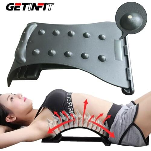 Getinfit 1Pcs Back Massager Stretch Equipment Massager Stretcher Fitness Lumbar Support Relaxation Spine