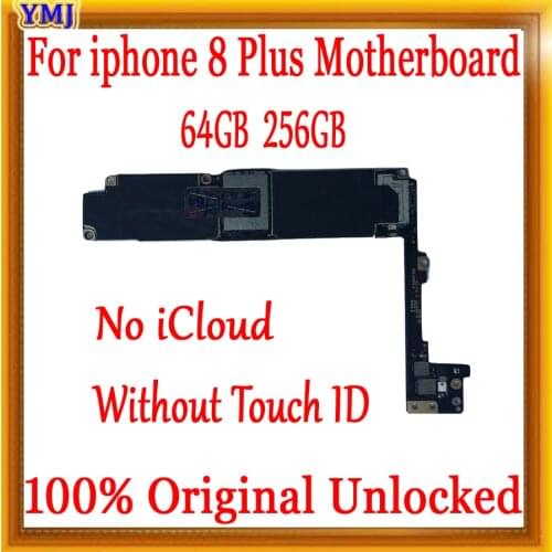 64GB 256GB for iPhone 8 Plus 5.5inch Motherboard with/no Touch ID,100% Original unlocked with full chips&Free iCloud Logic board