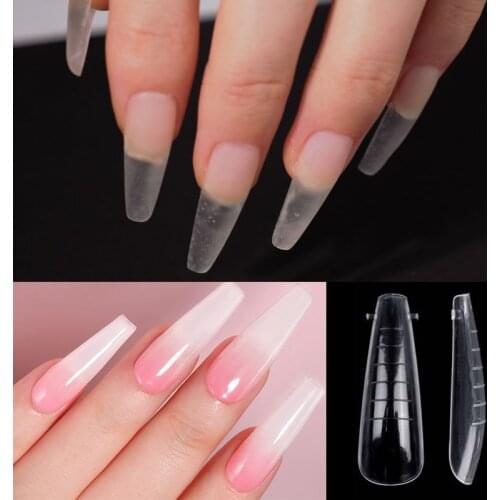 Quick Building Nails Upper Forms For Extensions Tools 60&36/PCS Transparent Reusable Nail Molds Dual Forms Nail System