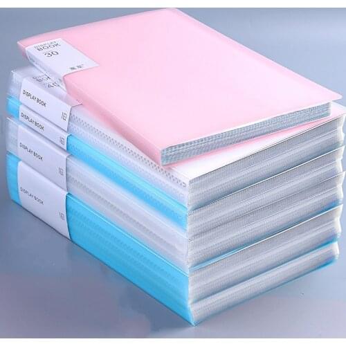 A4 File Bag 20/30 Pages Data Book Large Capacity File Folder Portfolio Office Stationery Insert Folder Document Storage Bag