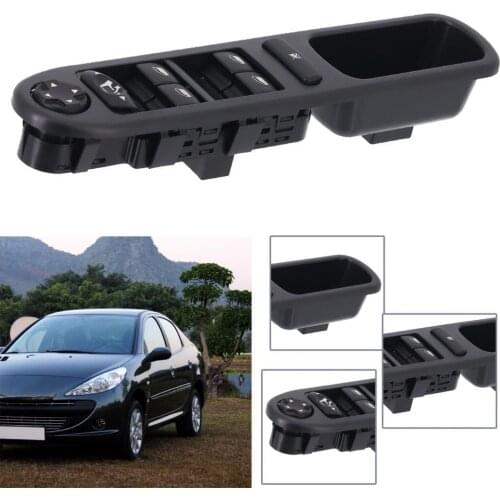 Window Control Master Switch Anti-scratch Perfect Match Black ABS Stable Electric Window Switch 6554.QG for Peugeot-207 Citroen