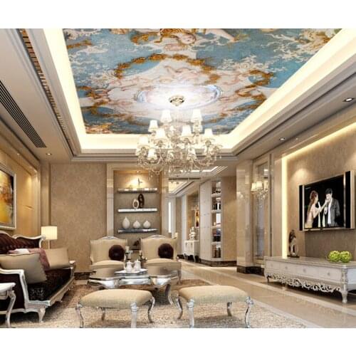 Custom ceiling murals wallpaper, the garden of Eden Angel murals for the living room bedroom ceiling wall PVC papel de parede