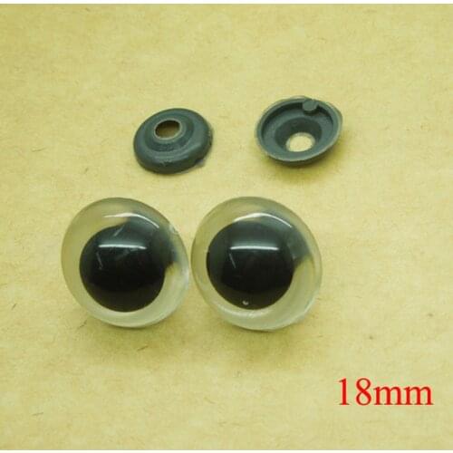 18MM Clear Safety Eyes / Plastic Doll eyes Handmade Accessories For Bear Doll Animal Puppet Making - 50pcs/lot