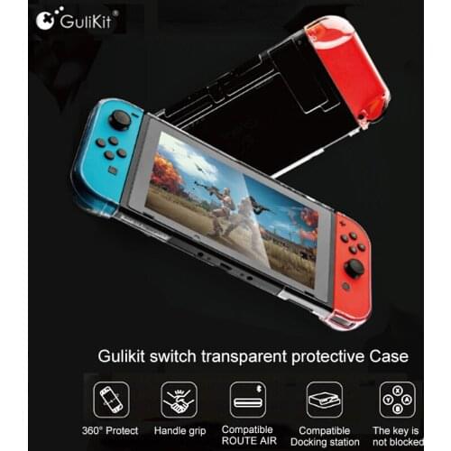 Gulikit Transparent Crystal Case For Nintendo Switch Lite for NS Switch 360 Protector Shell Compatible With ROUTE AIR Dock