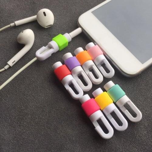 Rubber USB Cable Protector Earphone Wire Cord Protection Cover Data Charger Line Protective Sleeve For iphone Huawei Xiaomi