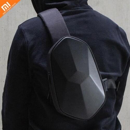Youpin BEABORN Polyhedron Chest Bag PU Rugged Anti-Bumper Portable USB Shoulder Bag Backpack Bag Side Pack